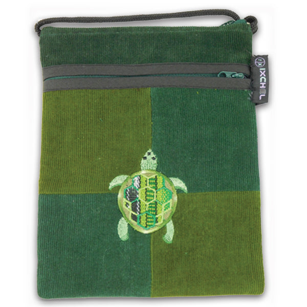 Patchwork passport purse with Terrapin embroidery