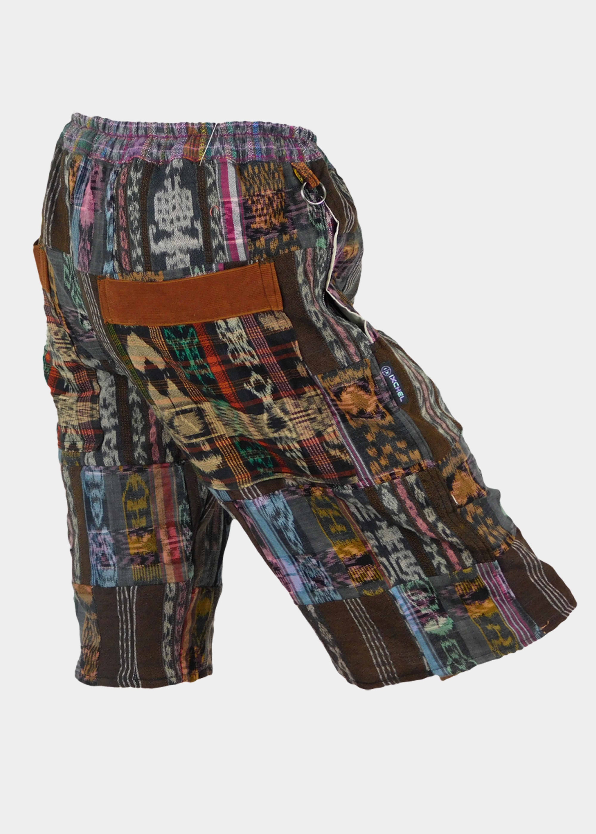 Patchwork Shorts in all hand woven cotton