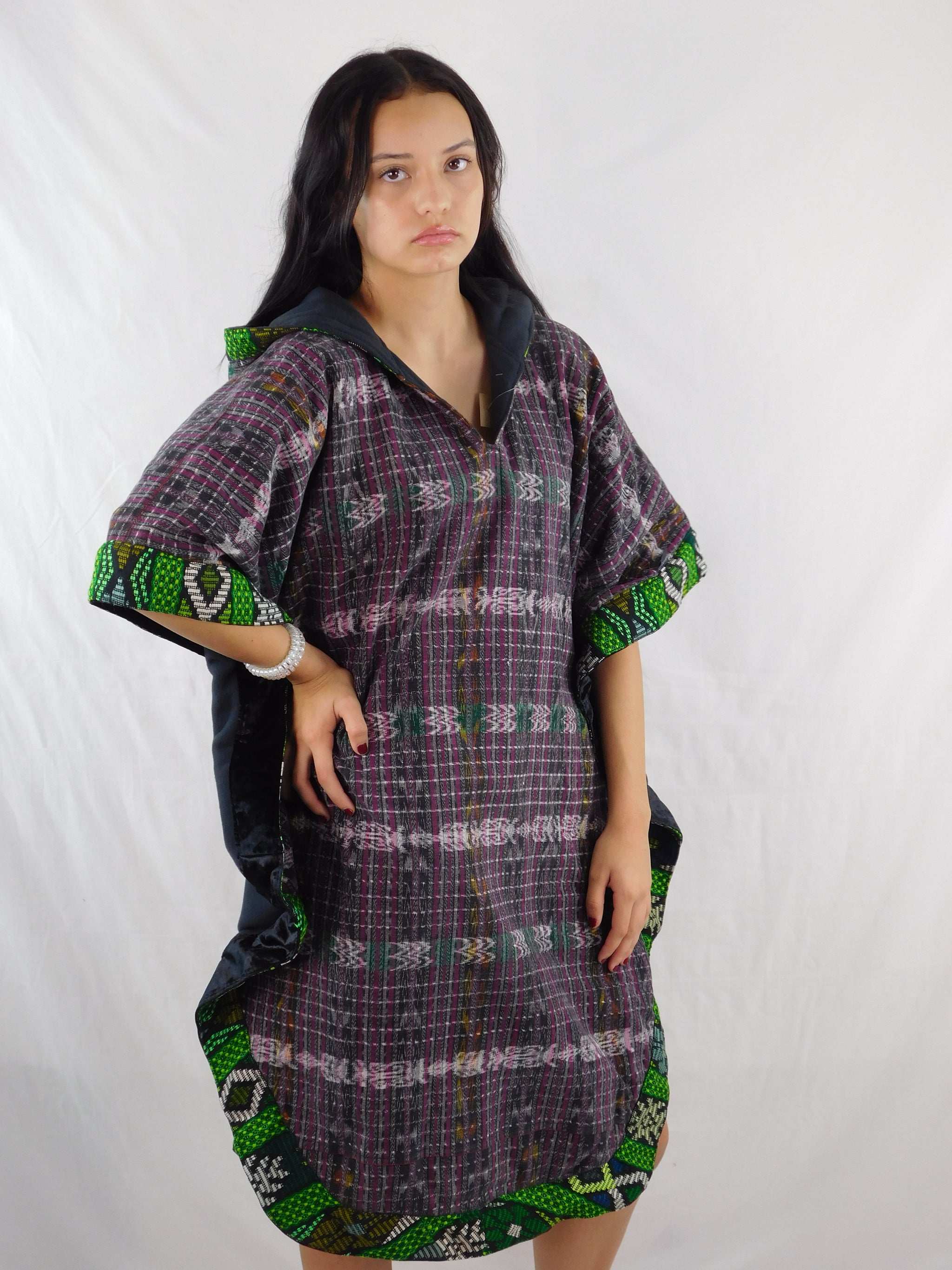 Hand-Woven Hooded Poncho