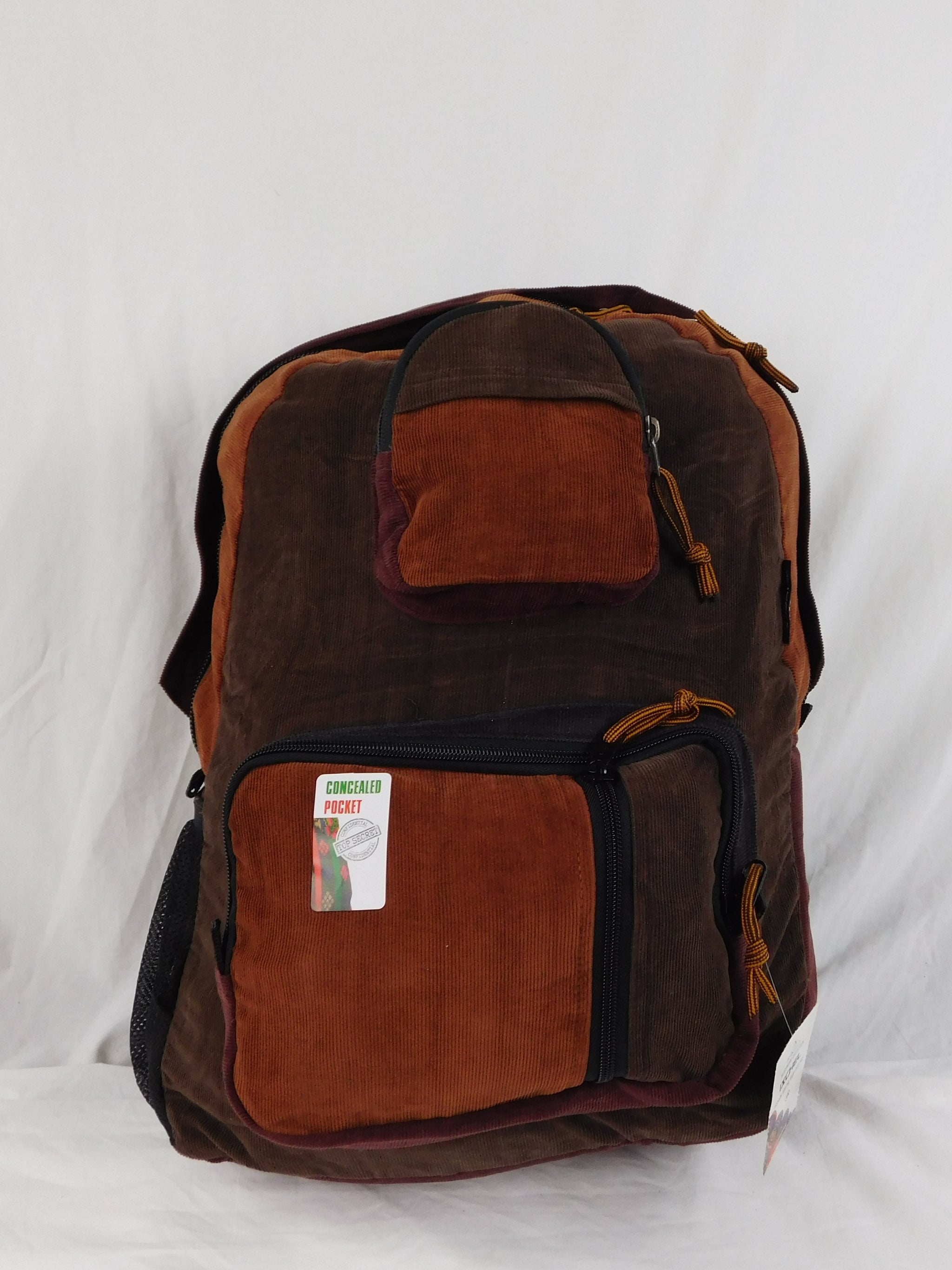 Patchwork Corduroy Backpack Large Ixchel, Handmade