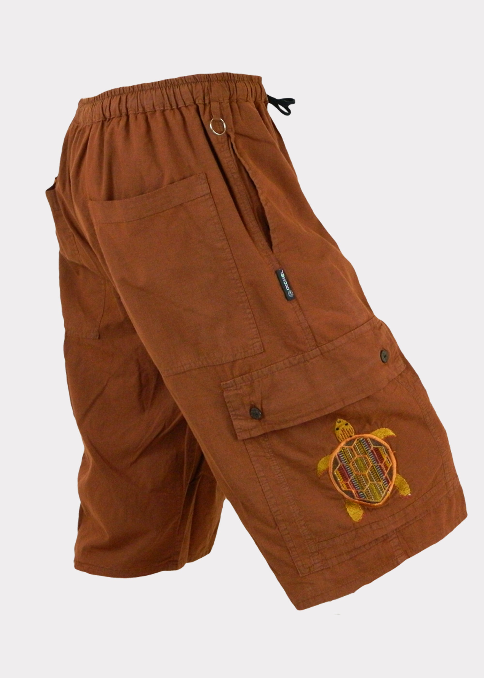 Garment Dyed Cargo Shorts with Terrapin Embroidery