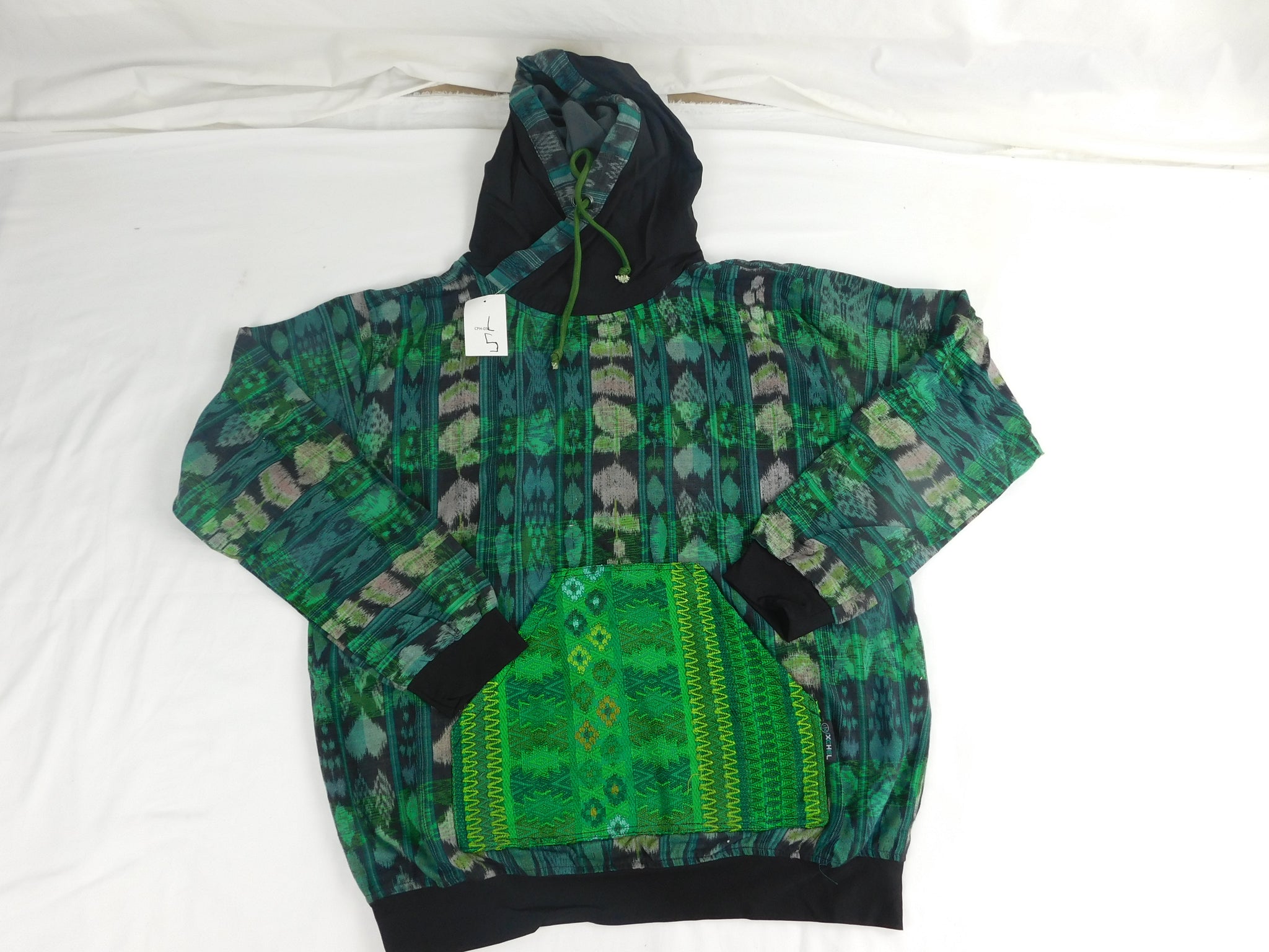 Hand woven cotton hoodie street wear styled