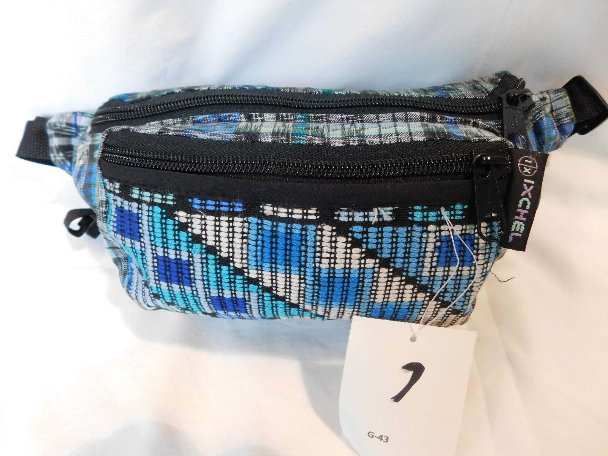 Gymnastik Museum vil beslutte Extra large 3 pocket waist pack in hand woven cotton. - Ixchel, Inc. -  Handmade Apparel and Accessories Inspired By Music