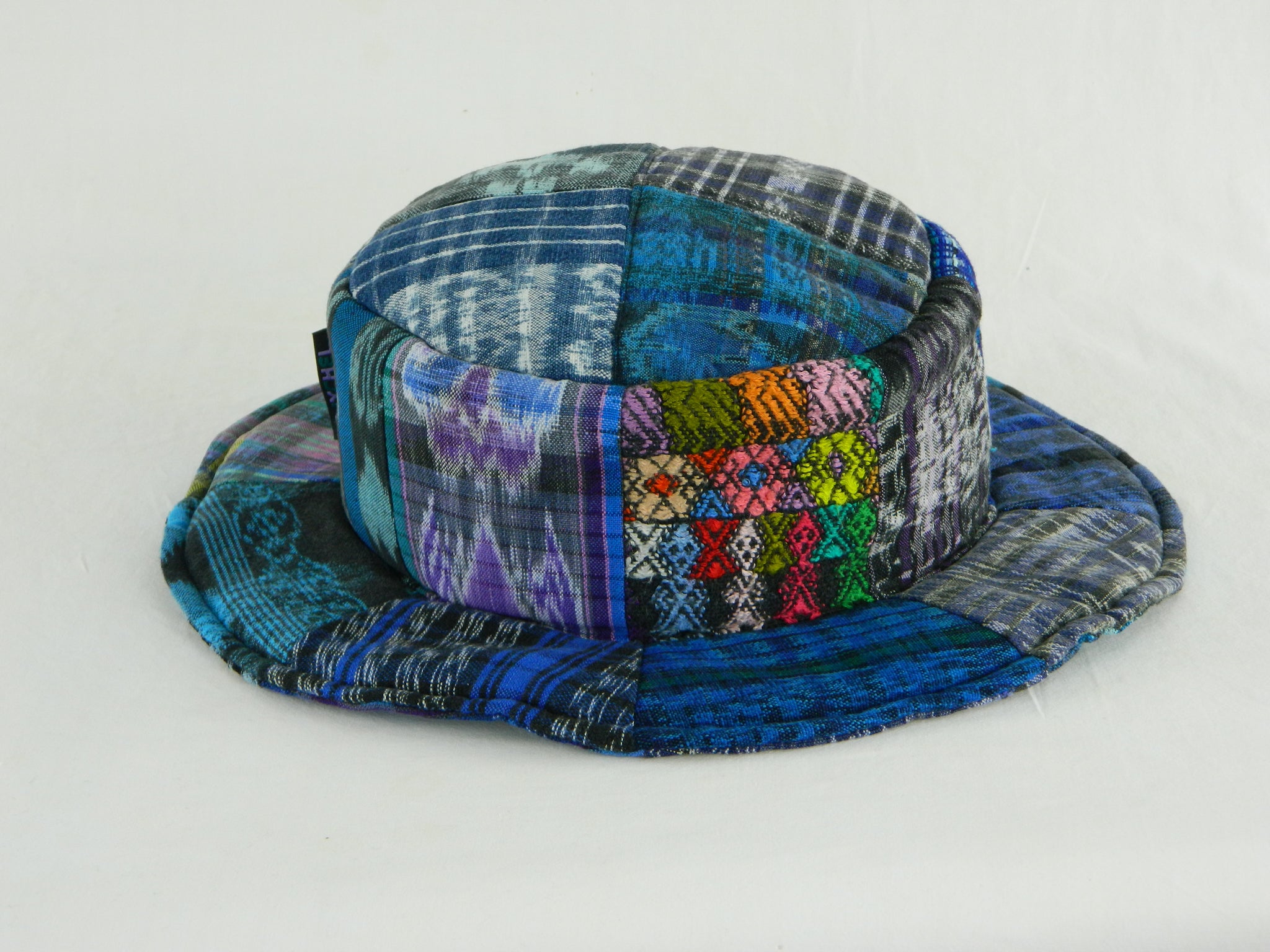 Patchwork hat in hand made fabric