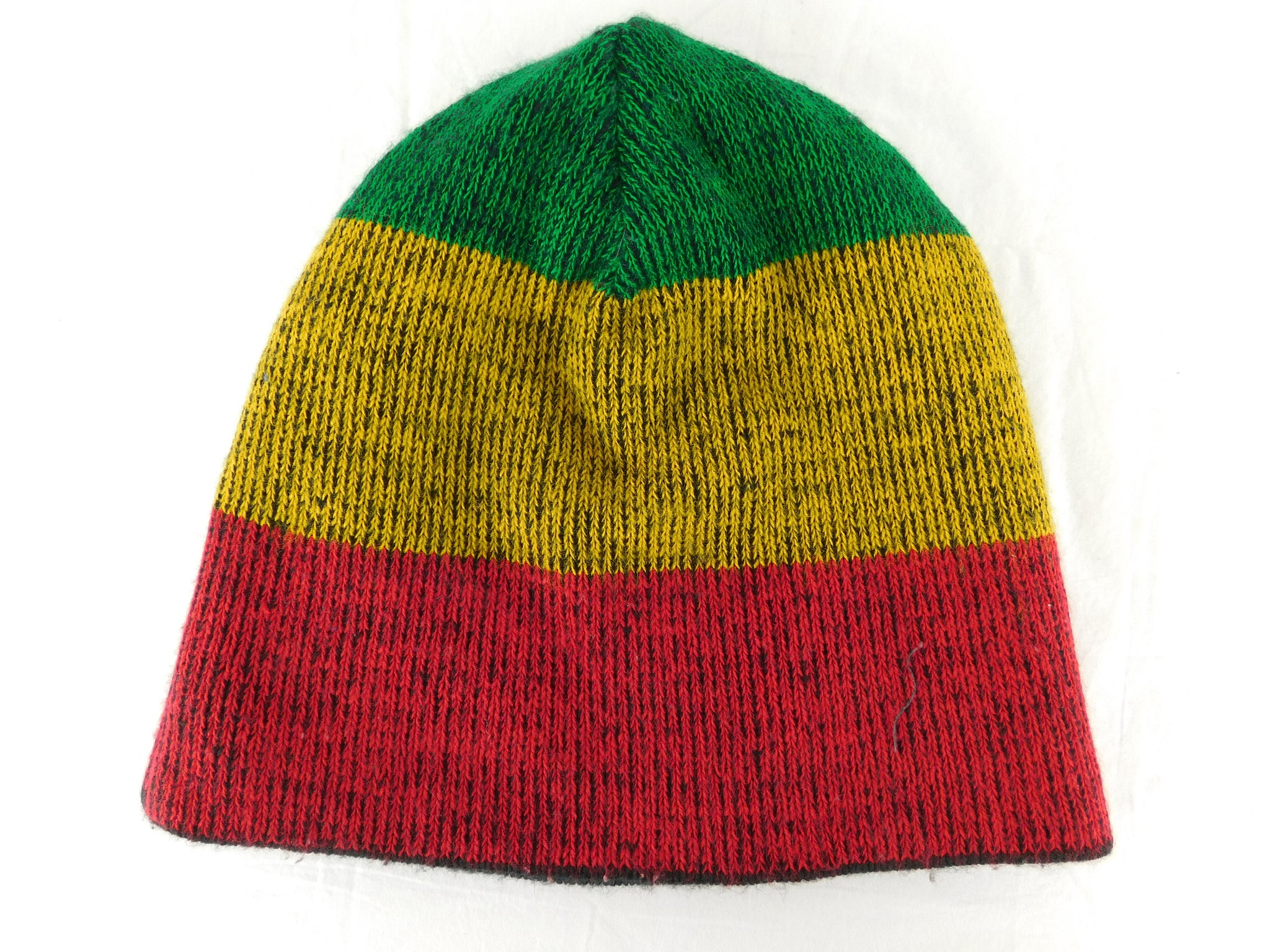 Knit cap in Rasta colors