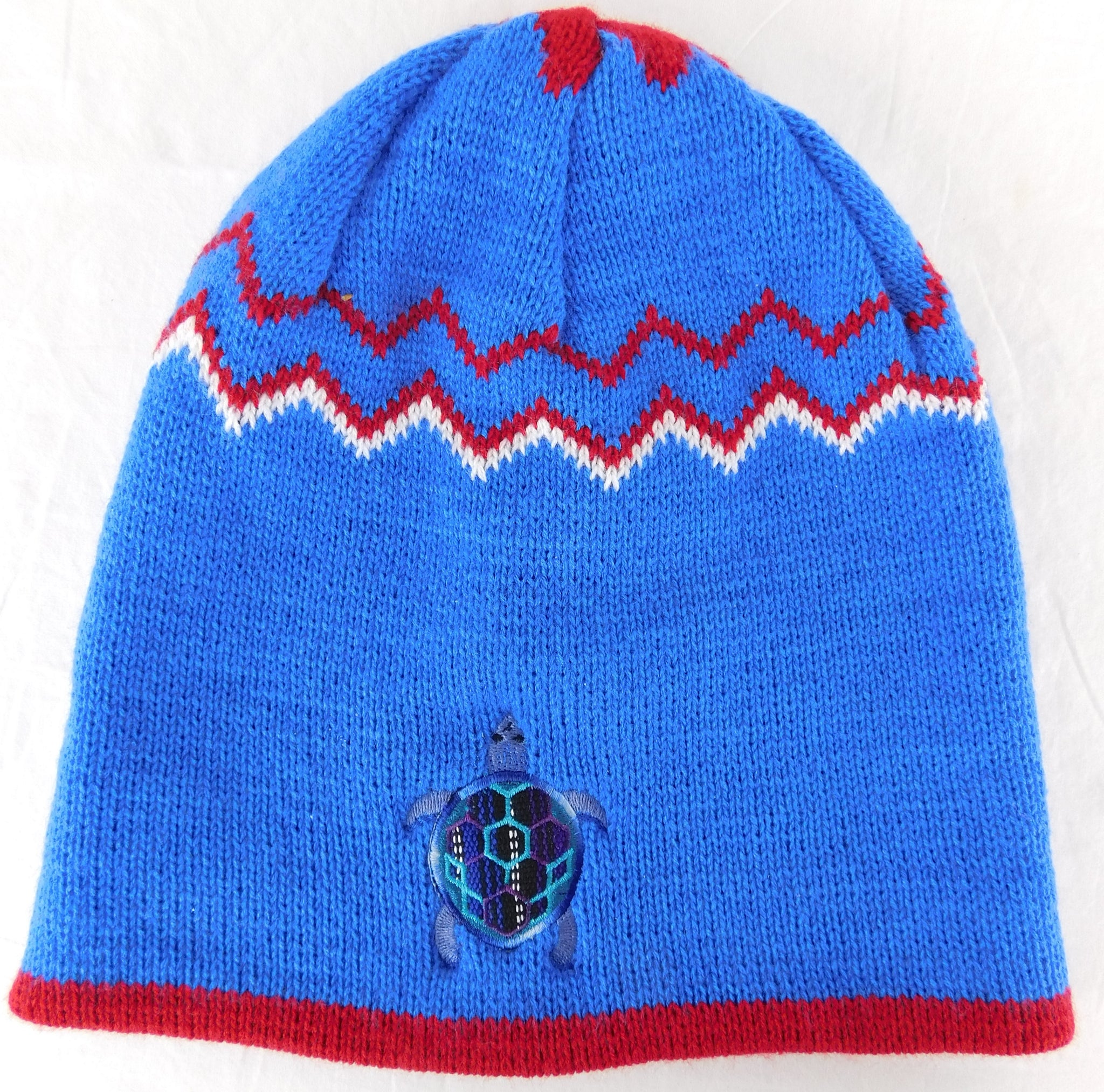 Knit Festival Cap with Terrapin Embroidery & Applique