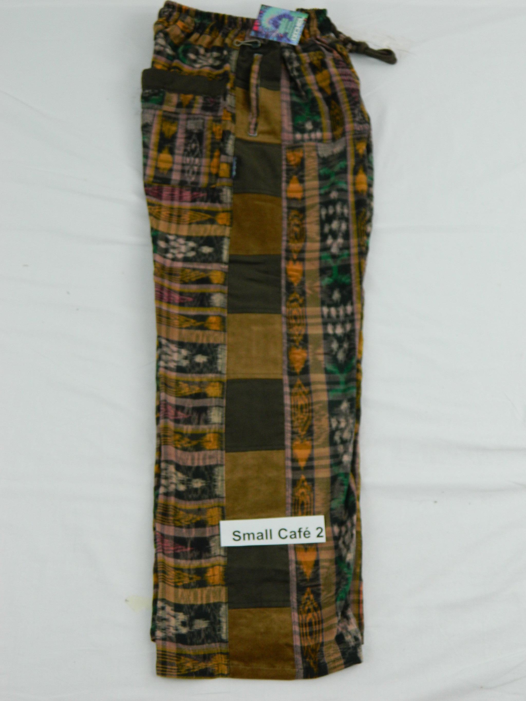 Hand Woven Pants with Patchwork Corduroy